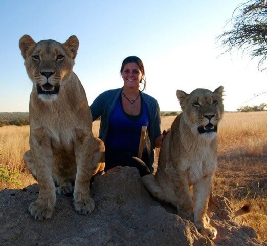 Melissa with Lions